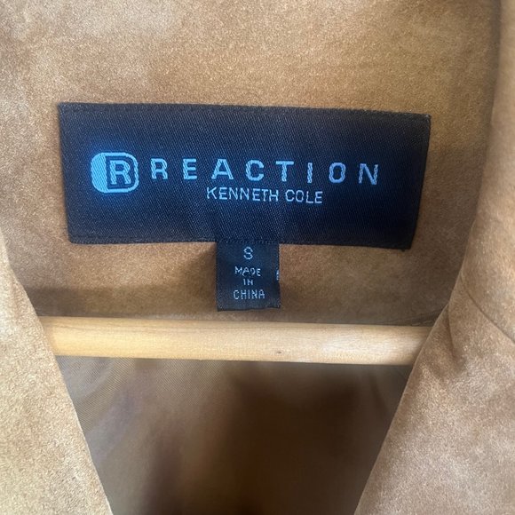 Kenneth Cole Reaction Jacket Women's Small Light Brown Suede Normcore Business - Picture 7 of 8